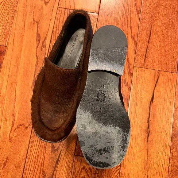 Dries Van Noten Dark Brown Haircalf Loafers - Picture 3 of 10